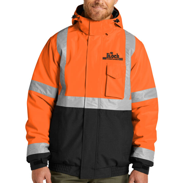 CornerStone® ANSI 107 Class 3 Economy Waterproof Insulated Bomber Jacket - Embroidered Logo Thumbnail