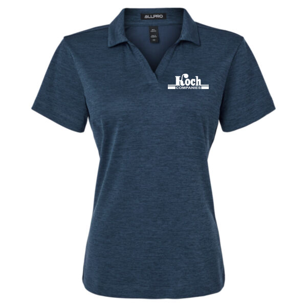 AllPro - Women's Performance Mélange Polo - Printed Logo Thumbnail