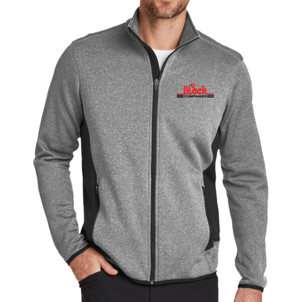 Eddie Bauer® - Full-Zip Heather Stretch Fleece Jacket - Embroidered Logo Thumbnail