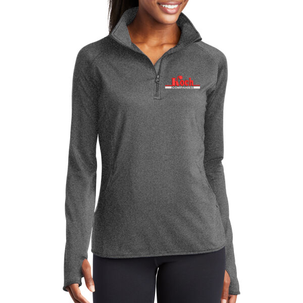 Sport-Tek® Ladies Sport-Wick® Stretch 1/2-Zip Pullover - Embroidered Logo Thumbnail