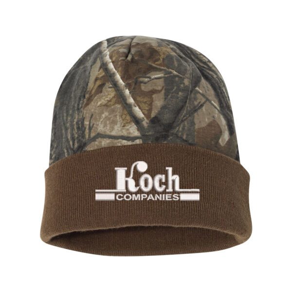 Kati - 12" Camo Knit Beanie - Embroidered Logo Thumbnail