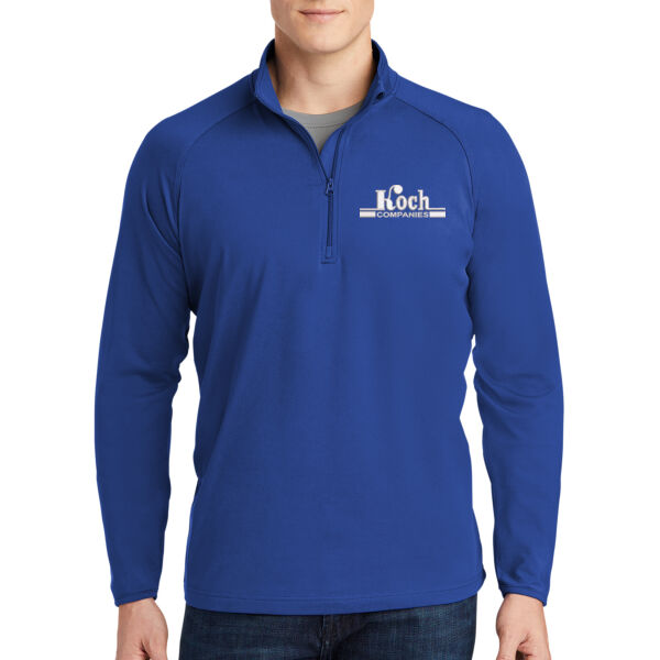 Sport-Tek® Tall Sport-Wick® Stretch 1/2-Zip Pullover - Embroidered Logo Thumbnail