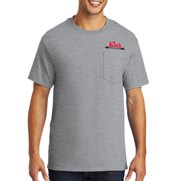 Trucking Uniform - Port & Company® Tall Essential Pocket Tee - Printed Logo Thumbnail