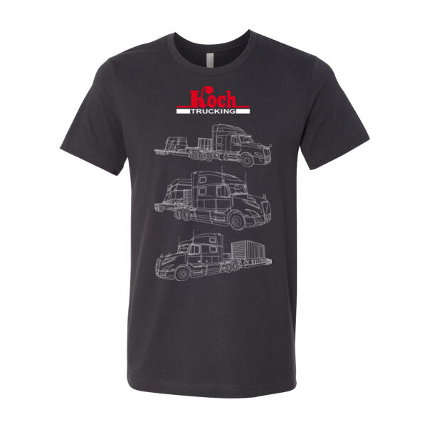 Koch Trucking "Flatbed Fleet" Tees - Bella + Canvas Unisex Short Sleeve Jersey Tee - Screen Print Logos Thumbnail