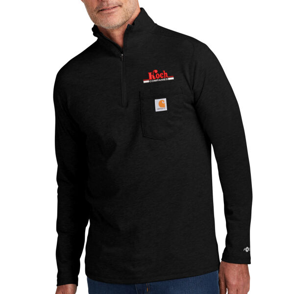 Carhartt Force® 1/4-Zip Long Sleeve T-Shirt - Embroidered Logo Thumbnail
