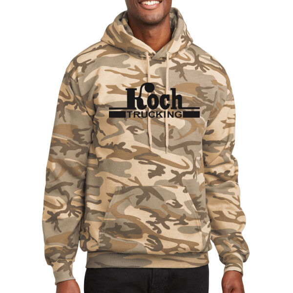 Port & Company® Core Fleece Camo Pullover Hooded Sweatshirt - Applique Logo Thumbnail