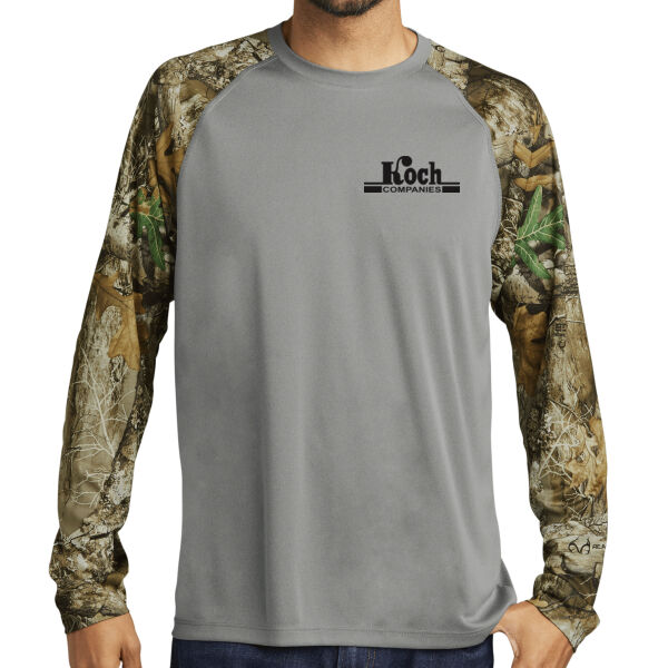 Russell Outdoors™ Realtree® Colorblock Performance Long Sleeve Tee - Printed Logo Thumbnail