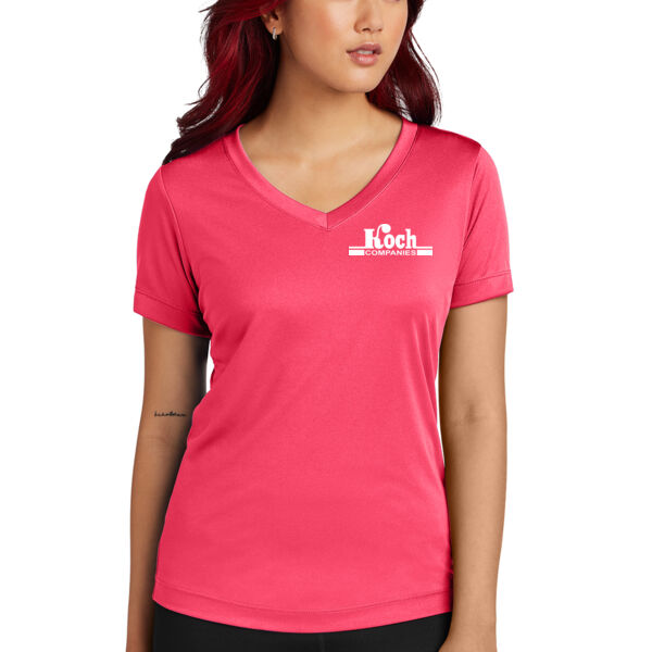 Sport-Tek® Ladies PosiCharge® Competitor™ V-Neck Tee - Printed Logo Thumbnail