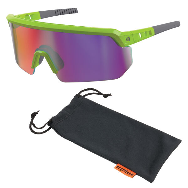 Ergodyne - Skullerz Aegir Safety Glasses Sunglasses - Mirrored Lenses Thumbnail