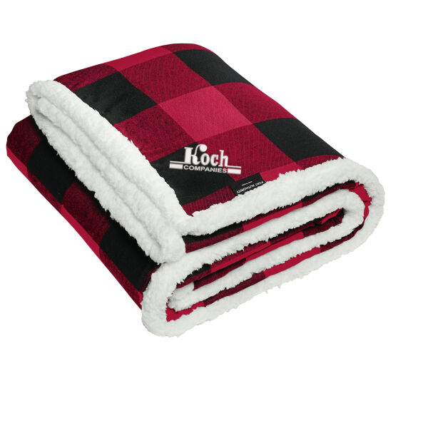 Port Authority ® Flannel Sherpa Blanket - Embroidered Logo Thumbnail