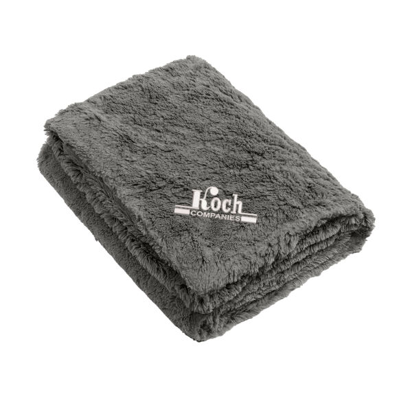 Port Authority ® Faux Fur Blanket - Embroidered Logo Thumbnail