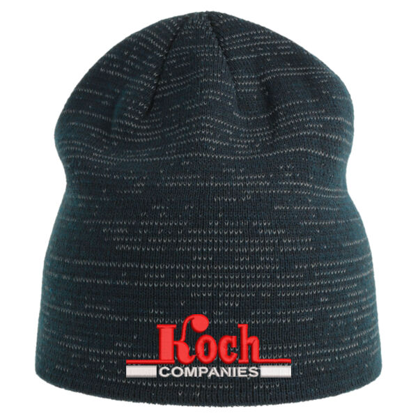 Atlantis Headwear - Sustainable Reflective Beanie - Embroidered Logo Thumbnail