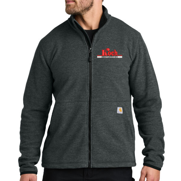 Carhartt® Textured Full-Zip Fleece Jacket - Embroidered Logo Thumbnail