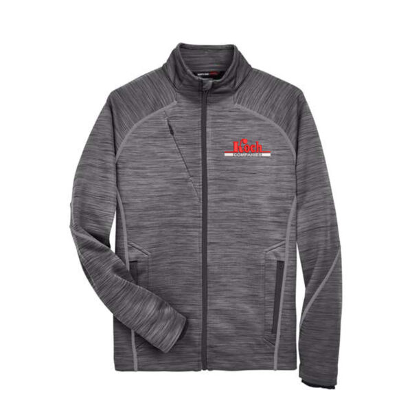 North End - Men's Flux Mélange Bonded Fleece Jacket - Embroidered Logo Thumbnail