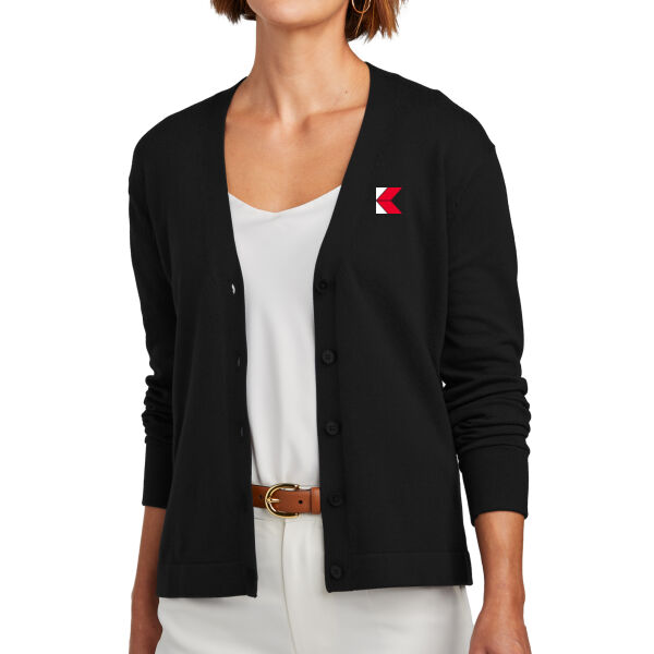 Brooks Brothers® Women’s Cotton Stretch Cardigan Sweater - Embroidered Logos - Koch Logistics Exclusive Thumbnail