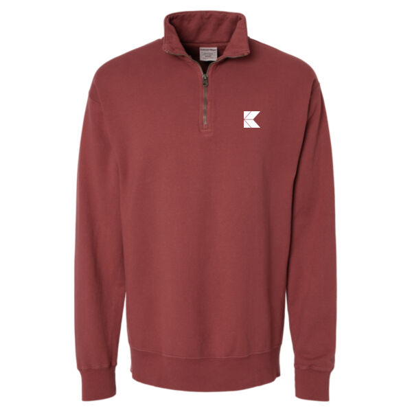 ComfortWash by Hanes - Garment-Dyed Quarter-Zip Sweatshirt - Embroidered Logos - Koch Logistics Exclusive Thumbnail