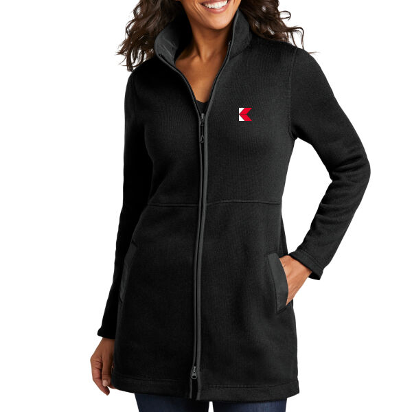 Port Authority® Ladies Arc Sweater Fleece Long Jacket - Embroidered Logos - Koch Logistics Exclusive Thumbnail