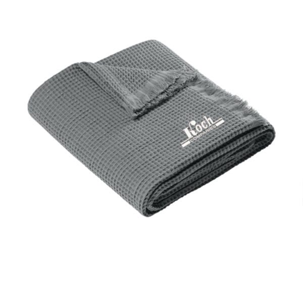 Port Authority® Waffle Throw - Embroidered Logo Thumbnail