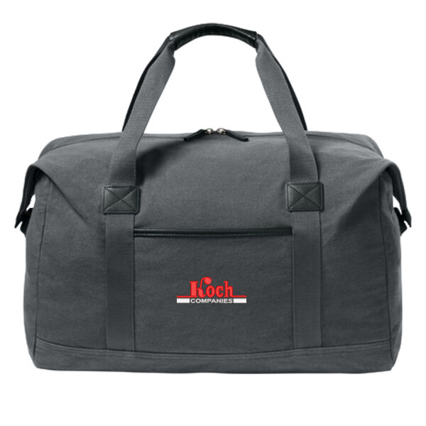 Port Authority® Washed Canvas Duffel - Embroidered Logo Thumbnail