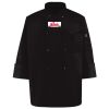 Ten Pearl Button Black Chef Coat Thumbnail